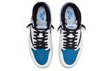 Fragment Design x Travis Scott x Air Jordan 1 Retro High 'Sail Black Military Blue'